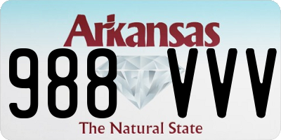 AR license plate 988VVV