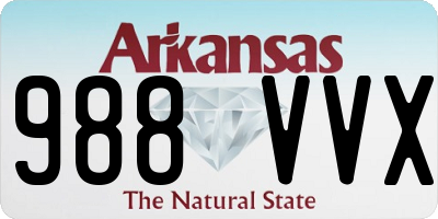 AR license plate 988VVX