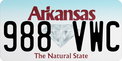 AR license plate 988VWC
