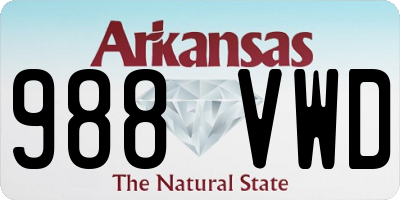 AR license plate 988VWD