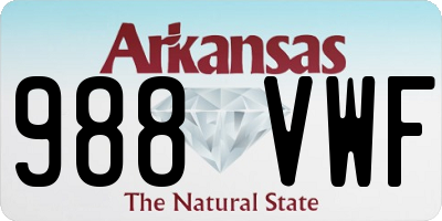 AR license plate 988VWF