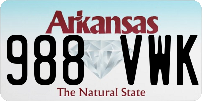AR license plate 988VWK