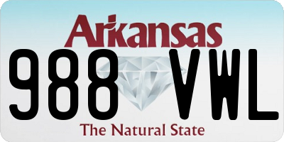 AR license plate 988VWL