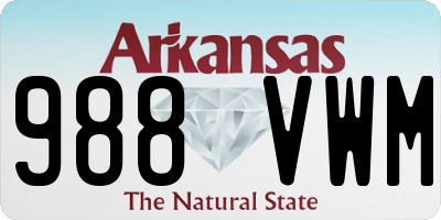 AR license plate 988VWM