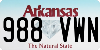 AR license plate 988VWN