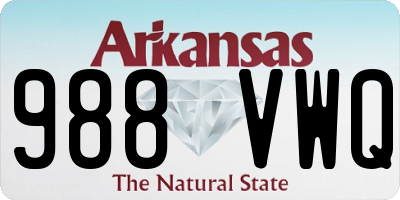 AR license plate 988VWQ