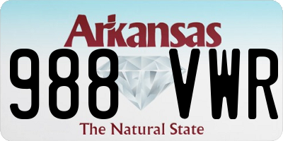 AR license plate 988VWR