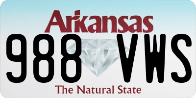 AR license plate 988VWS