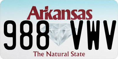 AR license plate 988VWV