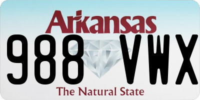 AR license plate 988VWX