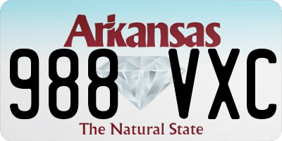 AR license plate 988VXC