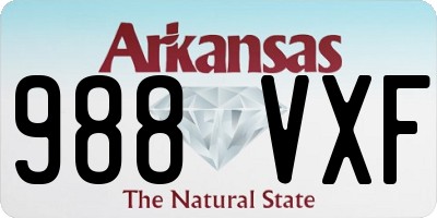 AR license plate 988VXF