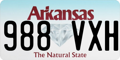 AR license plate 988VXH