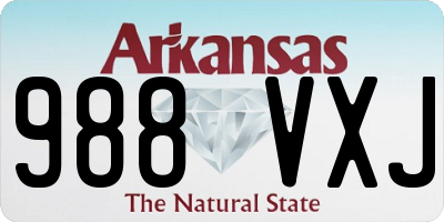 AR license plate 988VXJ