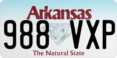 AR license plate 988VXP