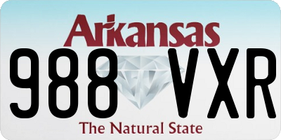 AR license plate 988VXR