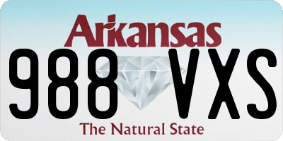 AR license plate 988VXS