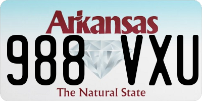 AR license plate 988VXU