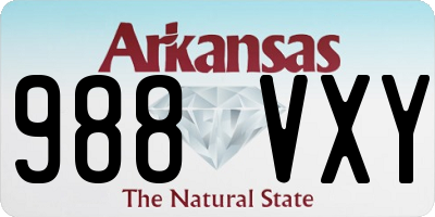 AR license plate 988VXY