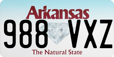 AR license plate 988VXZ