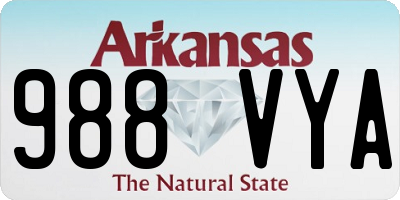 AR license plate 988VYA