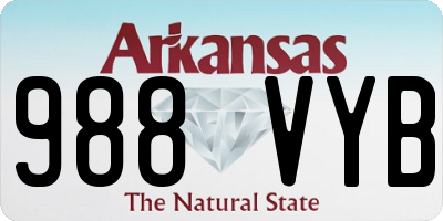 AR license plate 988VYB