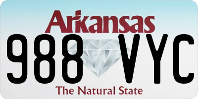 AR license plate 988VYC