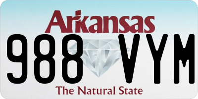AR license plate 988VYM