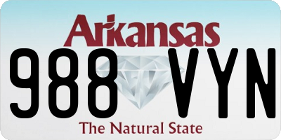 AR license plate 988VYN