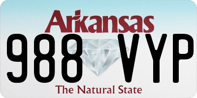 AR license plate 988VYP