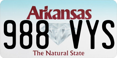 AR license plate 988VYS