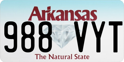 AR license plate 988VYT