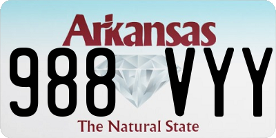 AR license plate 988VYY