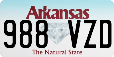 AR license plate 988VZD