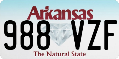AR license plate 988VZF