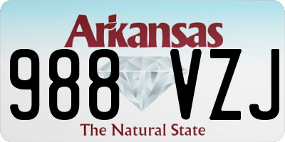 AR license plate 988VZJ