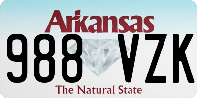 AR license plate 988VZK