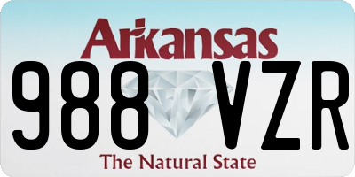 AR license plate 988VZR