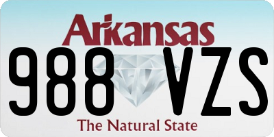 AR license plate 988VZS