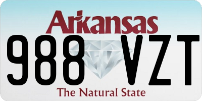 AR license plate 988VZT