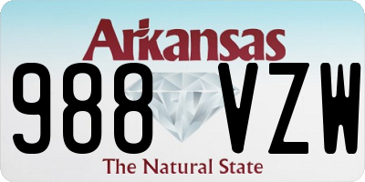 AR license plate 988VZW