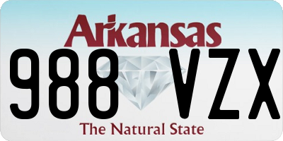 AR license plate 988VZX