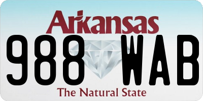 AR license plate 988WAB