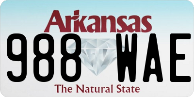 AR license plate 988WAE