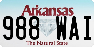 AR license plate 988WAI