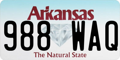 AR license plate 988WAQ