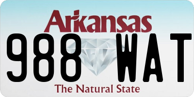 AR license plate 988WAT