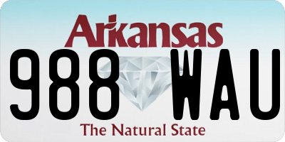 AR license plate 988WAU