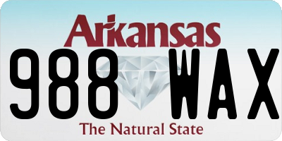 AR license plate 988WAX