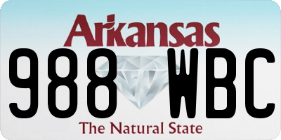 AR license plate 988WBC